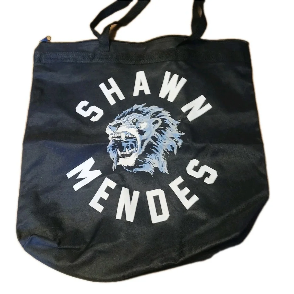 Shawn Mendes Blue Tiger Tote Bag Official Merch Zip Top